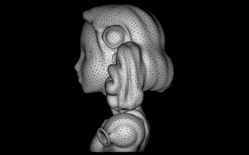 Female Android Bust 3D Model - Features Image 8