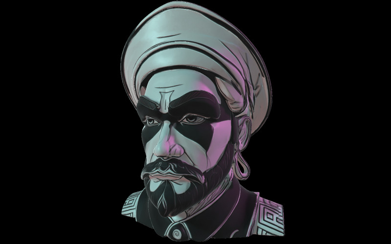 Mistyczny model popiersia turbanu 3D - Obraz funkcji 7