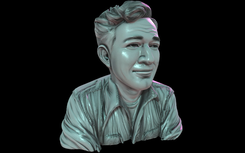 Busto sorridente estilo retrô modelo 3D - Features Image 1