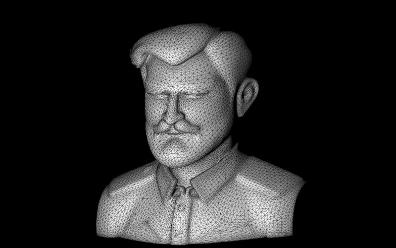 Popiersie dowódcy dżentelmena, model 3D - Obraz funkcji 8