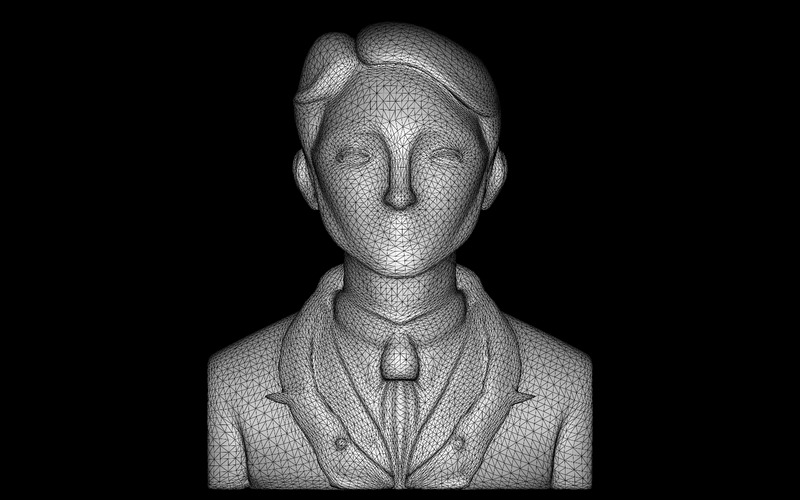 Refined Gentleman Bust 3D Model - Features Image 4