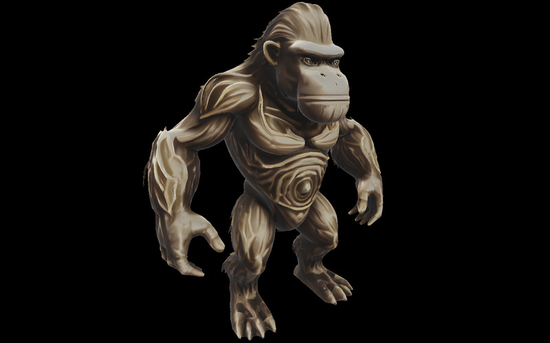 Primal Monarchs: Kolekcja wojowników naczelnych Apex Model 3D - Obraz funkcji 2
