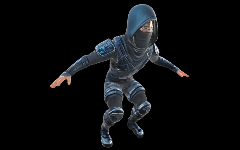 Figura de ação Ninja Stealth, modelo de impressão 3D grátis - Features Image 3