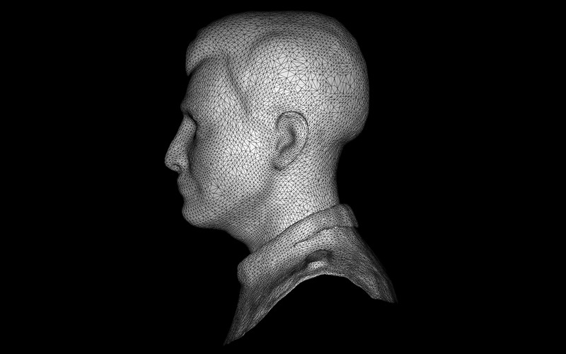 Japoński wojownik Maska Model 3D - Obraz funkcji 8