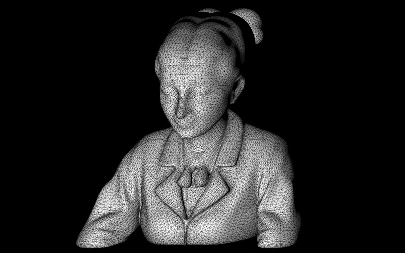 Popiersie portretowej kobiety pełnej wdzięku, model 3D do druku - Obraz funkcji 8