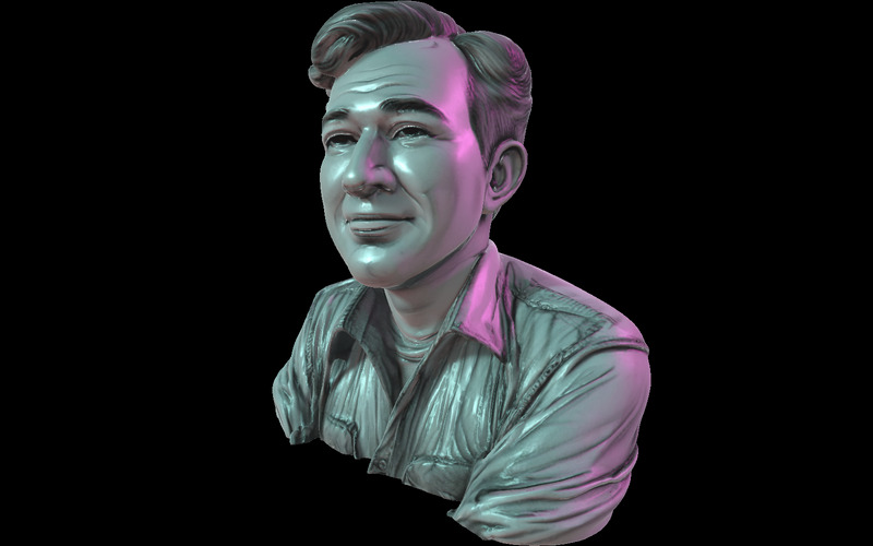 Busto sorridente estilo retrô modelo 3D - Features Image 7