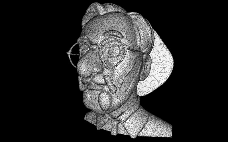 Vänliga glasögon byst gratis 3D-modell - Features Image 8