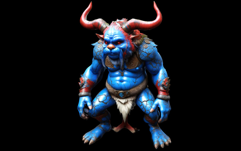 Tribù mitica dei Minotauri: Collezione di creature cornute fantasy, modello 3D - Caratteristiche Immagine 8