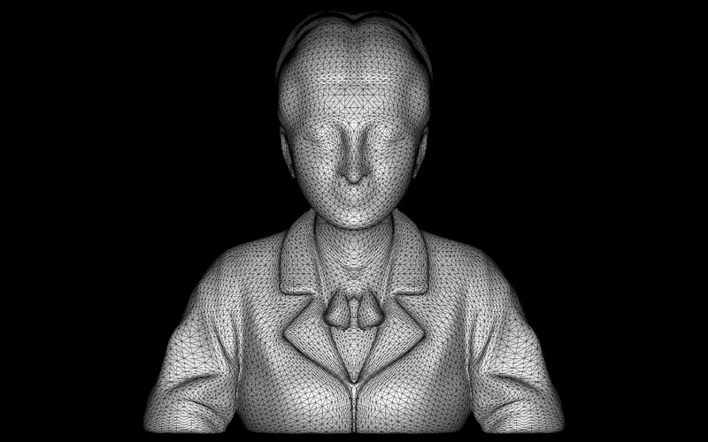Popiersie portretowej kobiety pełnej wdzięku, model 3D do druku - Obraz funkcji 4