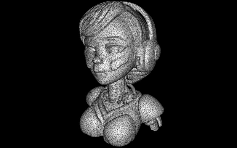 控制论缪斯半身像免费 3D 模型 - Features Image 8