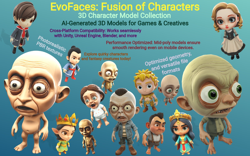 EvoFaces: Fusión de personajes (modelo 3D) - Características Imagen 1