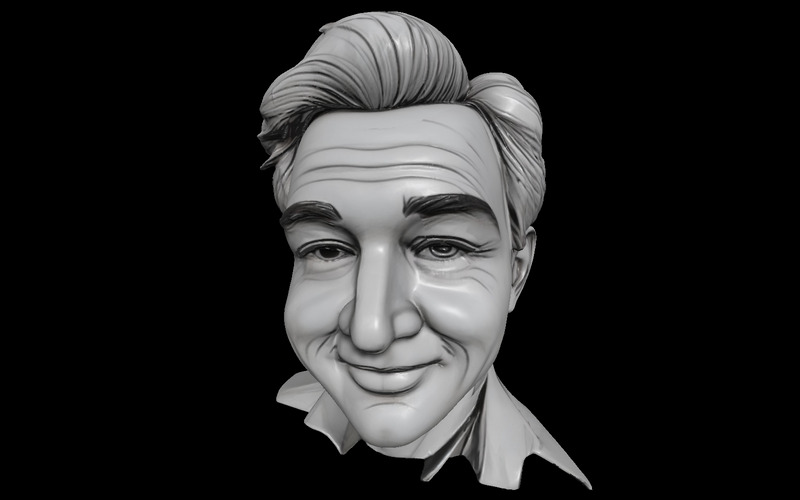 Klassisk Gentleman Bust Free 3D-modell - Features Image 1
