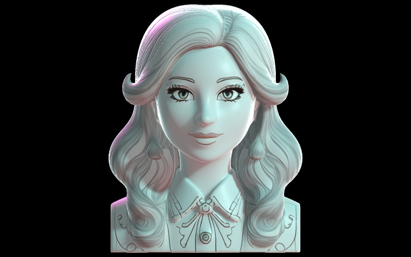 Elegancki model 3D biustu z dodatkiem sztucznej inteligencji - Obraz funkcji 3