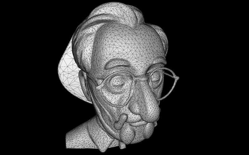 Vänliga glasögon byst gratis 3D-modell - Features Image 2