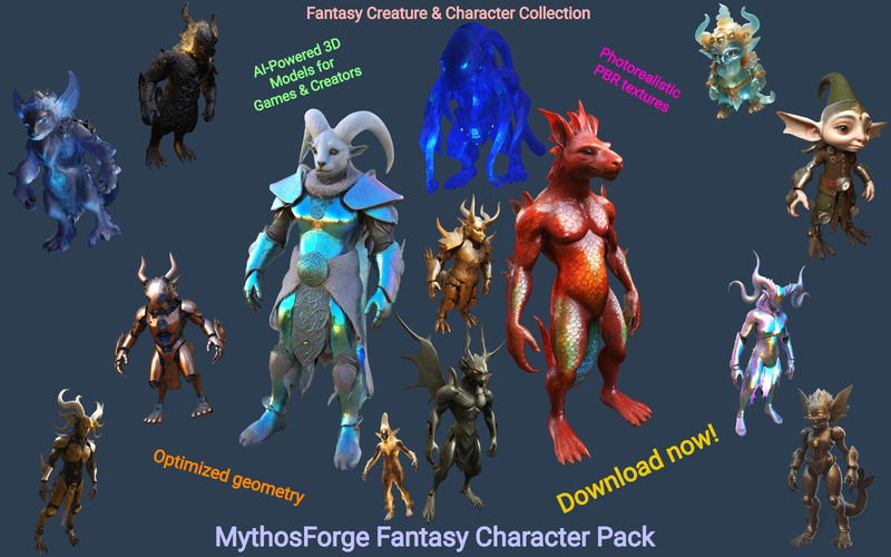 3D-модель набора персонажей MythosForge Fantasy - Features Image 1