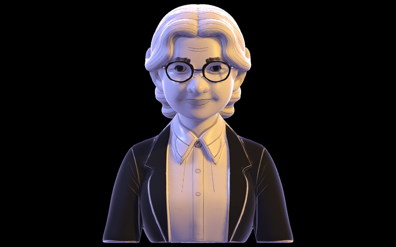 Gentle Grandma Bust 3D Model - Features Image 3