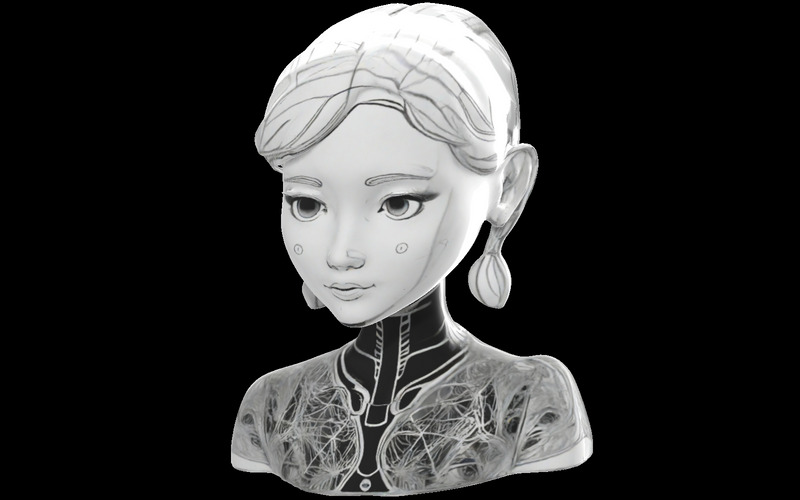 Cyber Maiden Model wydrukowany w 3D - Obraz funkcji 7