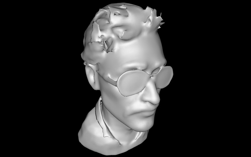 Modernistisk ögonbindel byst gratis 3d-utskriftsmodell - Features Image 3