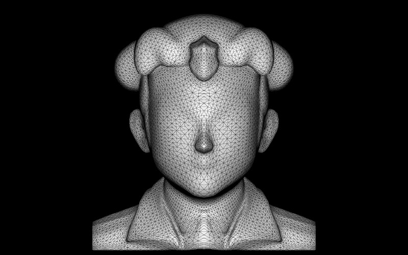 Popiersie oficera straży miejskiej model 3D - Obraz funkcji 4