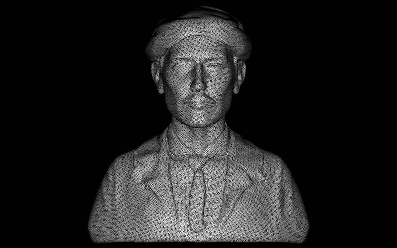 Model 3D popiersia myśliciela w turbanie - Obraz funkcji 4