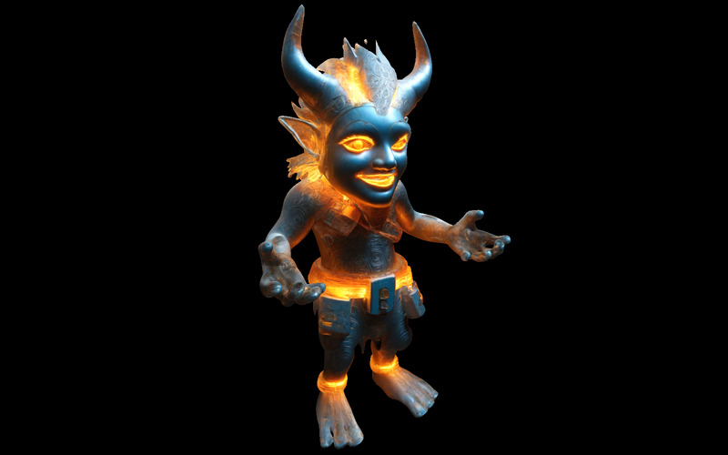 Guardiani cornuti mistici - Pacchetto modello 3D di creature fantasy - Caratteristiche Immagine 26