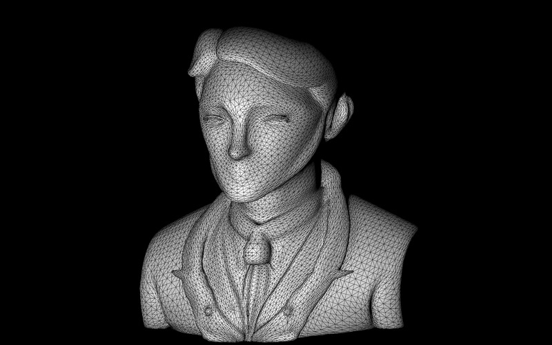 Refined Gentleman Bust 3D Model - Features Image 8