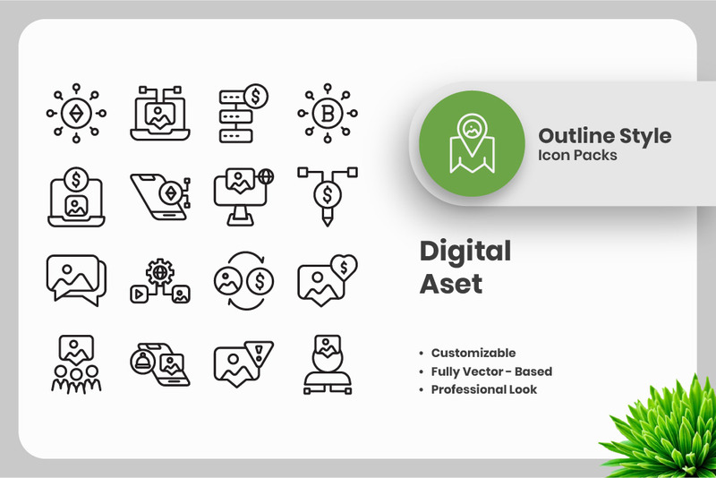 25 наборов иконок контуров цифровых активов - Features Image 1