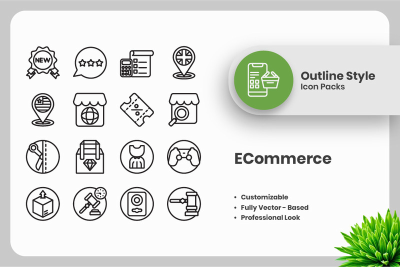 20 Set of ECommerce Vol 4 Outline Icon Collection - Features Image 1
