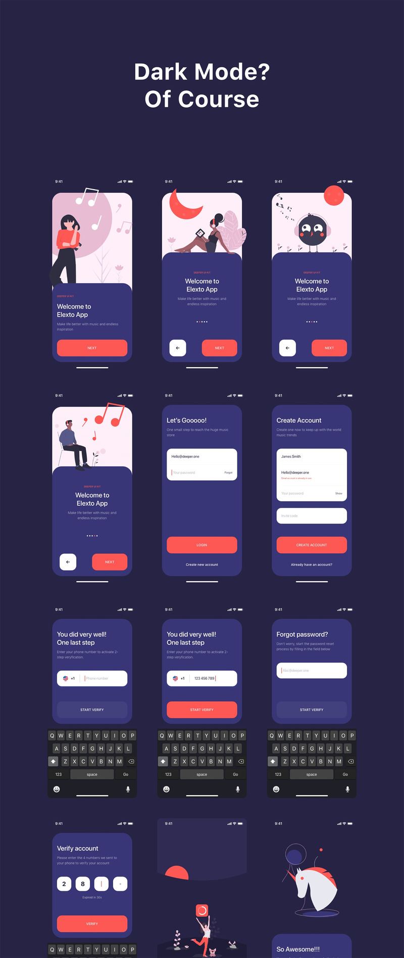 Elexto - Musikapp UI-kit - Features Image 4