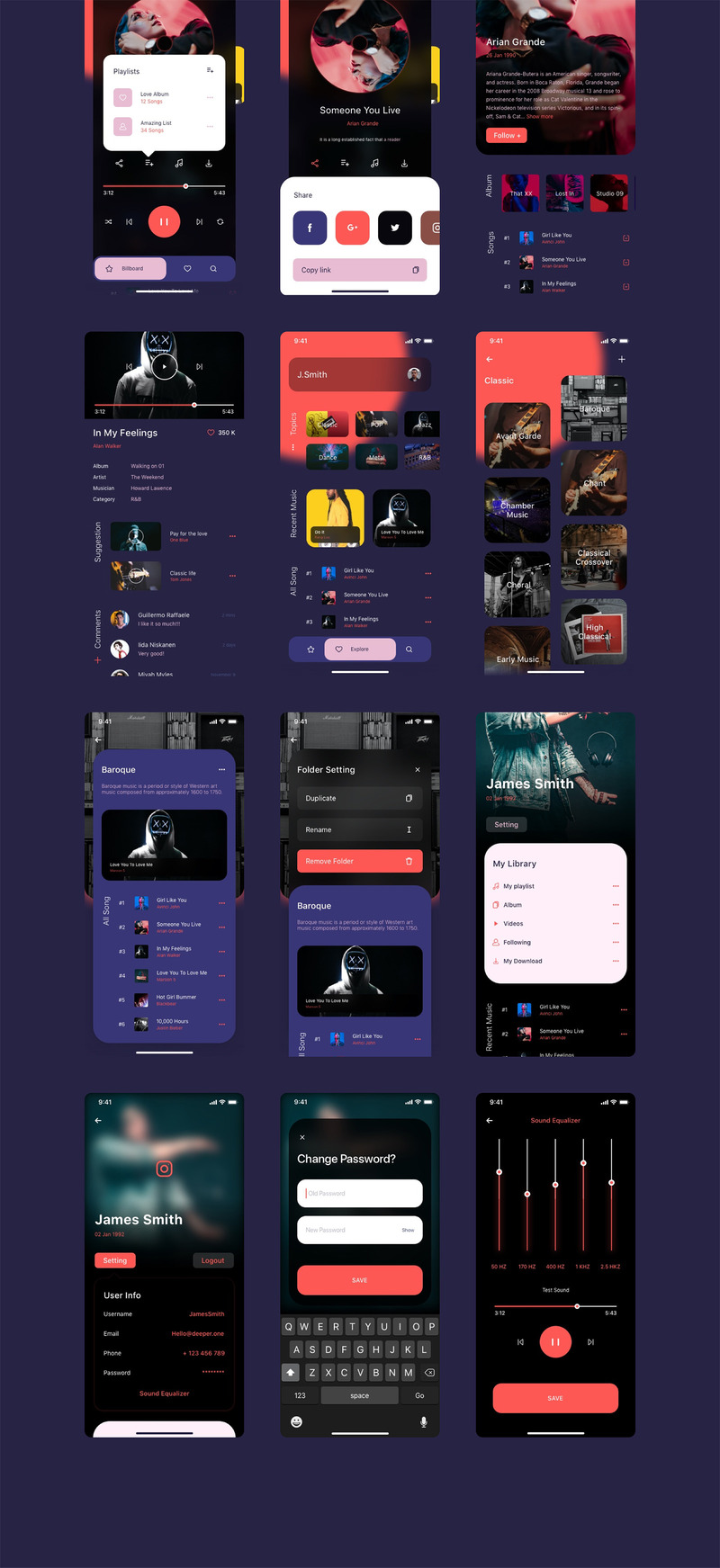 Elexto - Musikapp UI-kit - Features Image 6