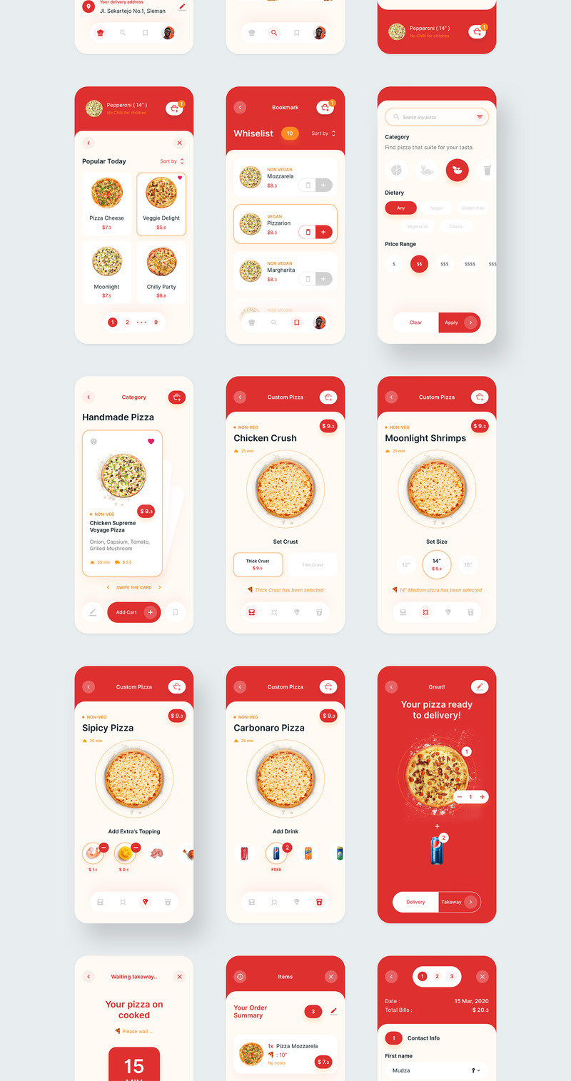 PIZZA App UI Kit With Sketch - Features Image 4