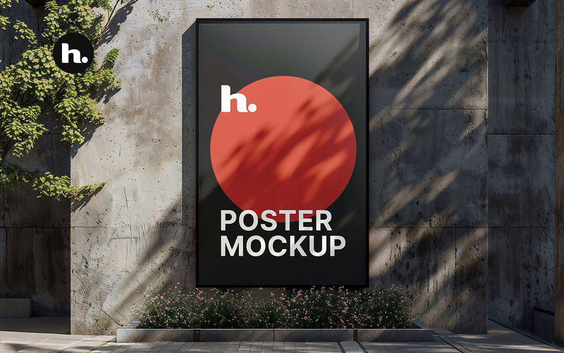 Mockup di pannello murale PSD - Modello di pannello murale realistico vol001 - Caratteristiche Immagine 1
