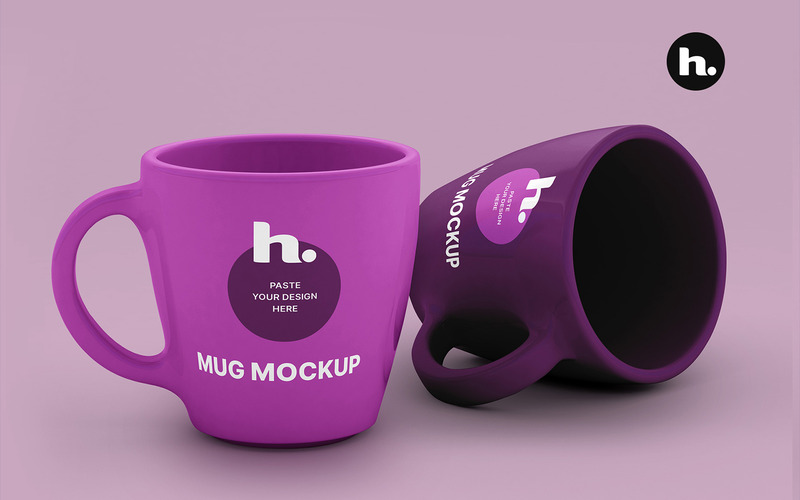 Kupalar Mockup PSD - Düzenlenebilir Arkaplanda Seramik Kupalar v005 - Features Image 1