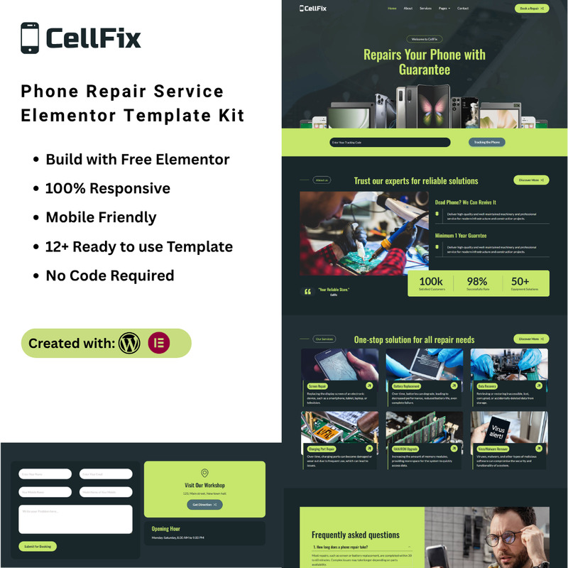 CellFix - Phone Repair Service Elementor Template Kit - Features Image 1
