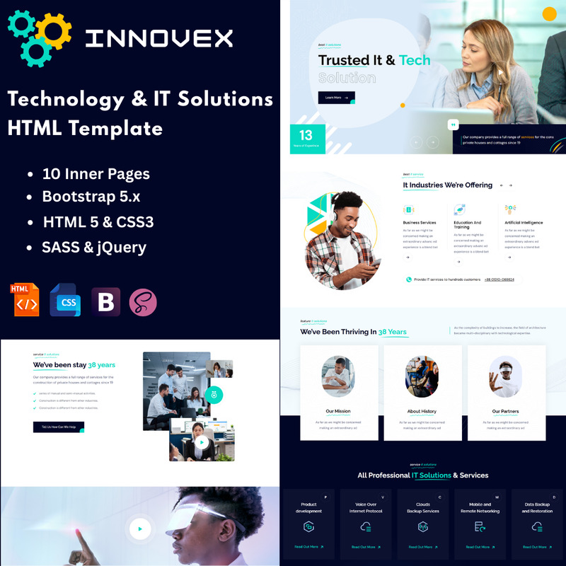 Innovex - HTML-шаблон для технологій та ІТ-рішень - Features Image 1