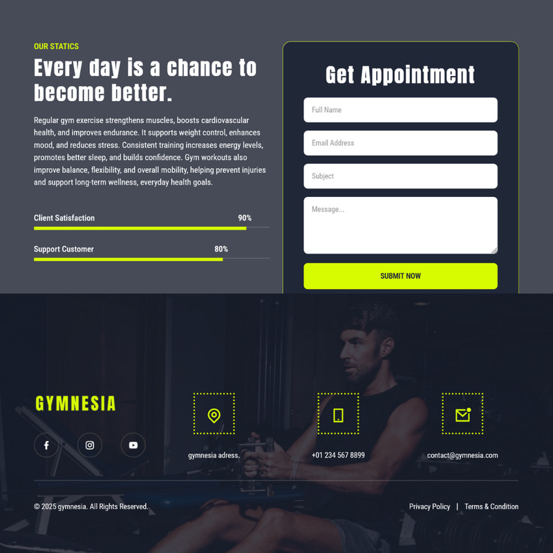 Gymnesia- Gym & Fitness Landing Page HTML Template - Features Image 2