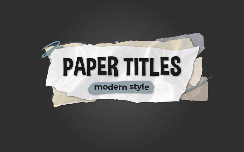 Modern Ripped Paper Titles - Minimal Collage Style - Features Image 1