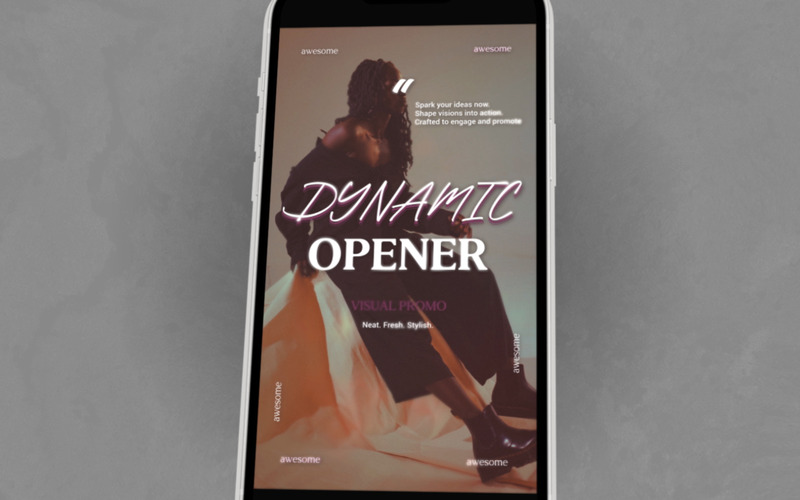 Trendy Vertical Stylish Kinetic Typography Slides - Features Image 5