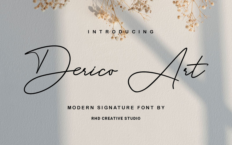 Deerico Art - Carattere moderno con firma - Caratteristiche Immagine 1