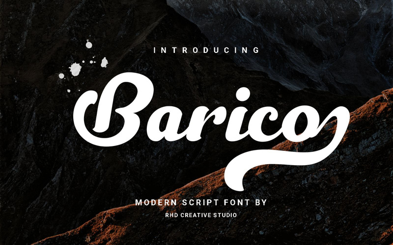Barico - Font moderno Skriptt - Caratteristiche Immagine 1