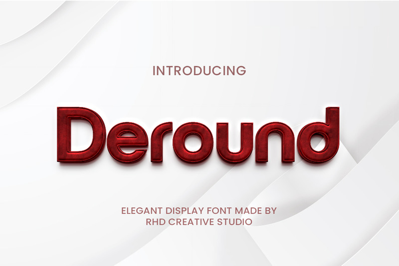 Elegancka czcionka wyświetlacza Deround - Obraz funkcji 1