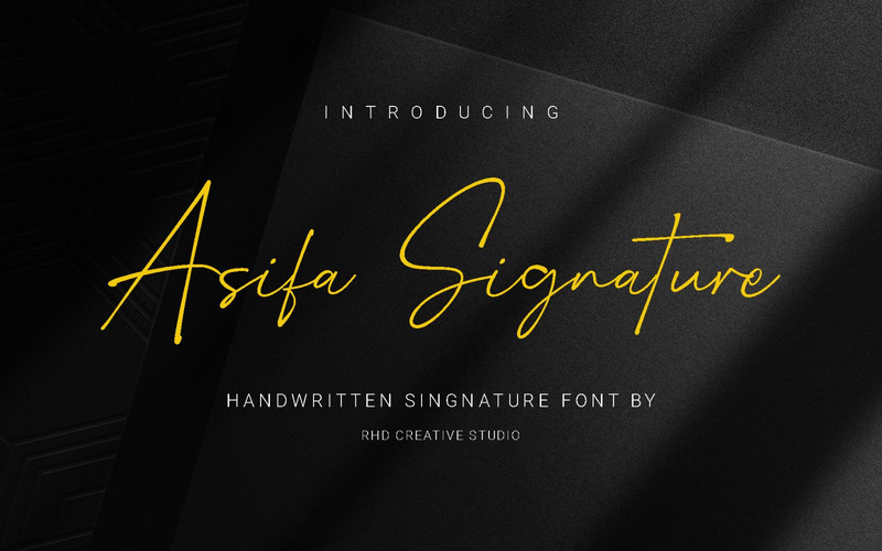 Asifa Signature - Font per firme scritte a mano - Caratteristiche Immagine 1