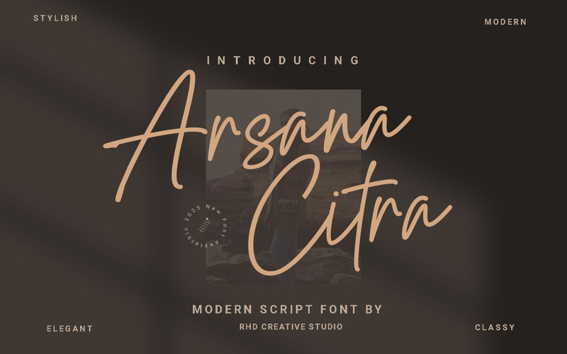 Arsanaa Citra - Carattere script moderno - Caratteristiche Immagine 1