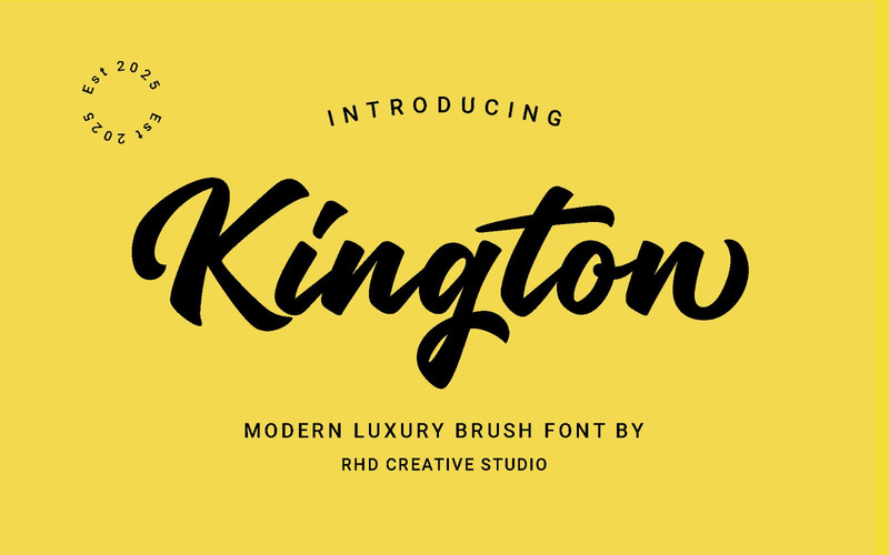 Carattere Kington Modernn Luxury Brush - Caratteristiche Immagine 1