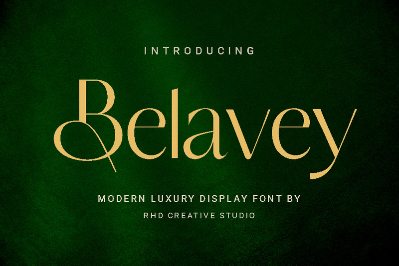Современный роскошный дисплейный шрифт Belavey - Features Image 1