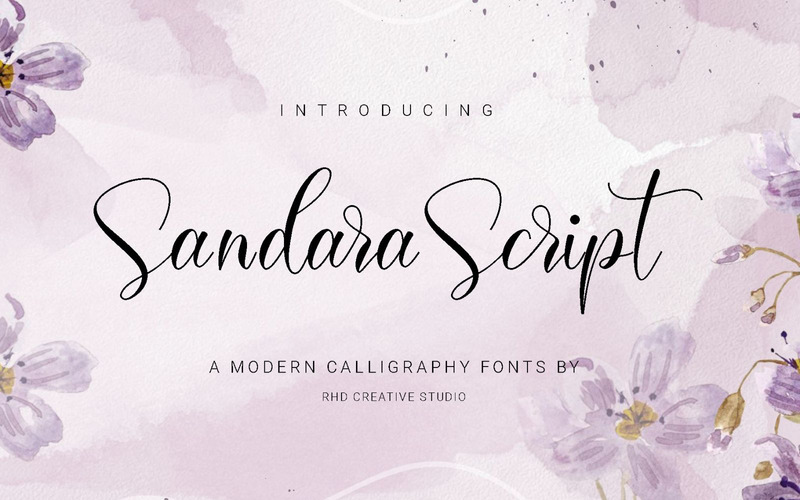 Sandara Script - A Modern Calligraphy Font - Features Image 1