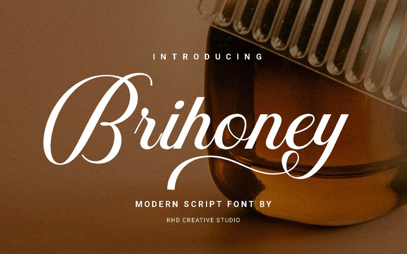 Brihoney - Modern Script-lettertype - Features Image 1