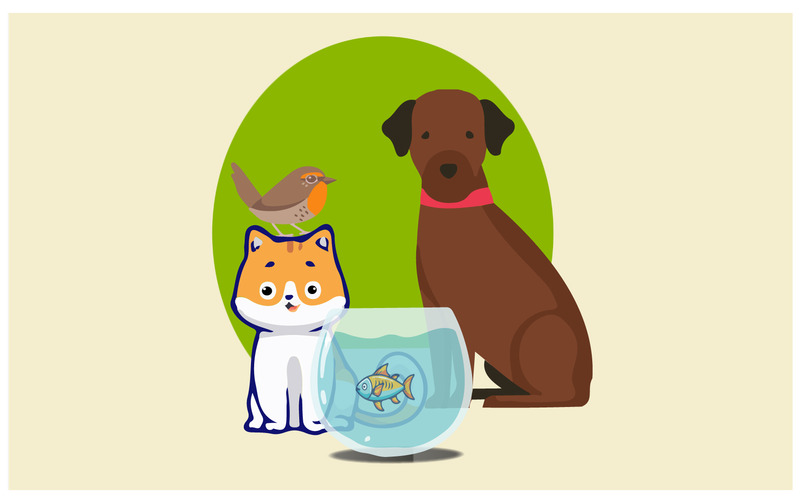 Cute Vector Illustration of Pet Animals - Features Image 1
