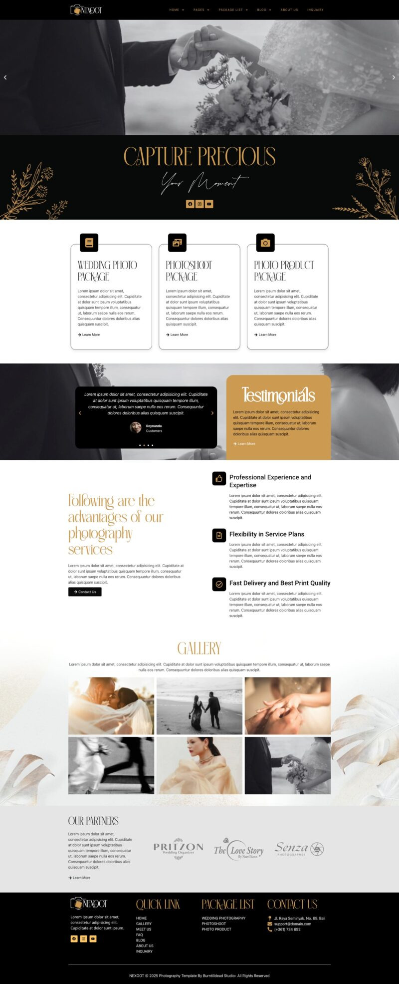 Nexoot - Modern Photography Portfolio Template Kit - Features Image 2
