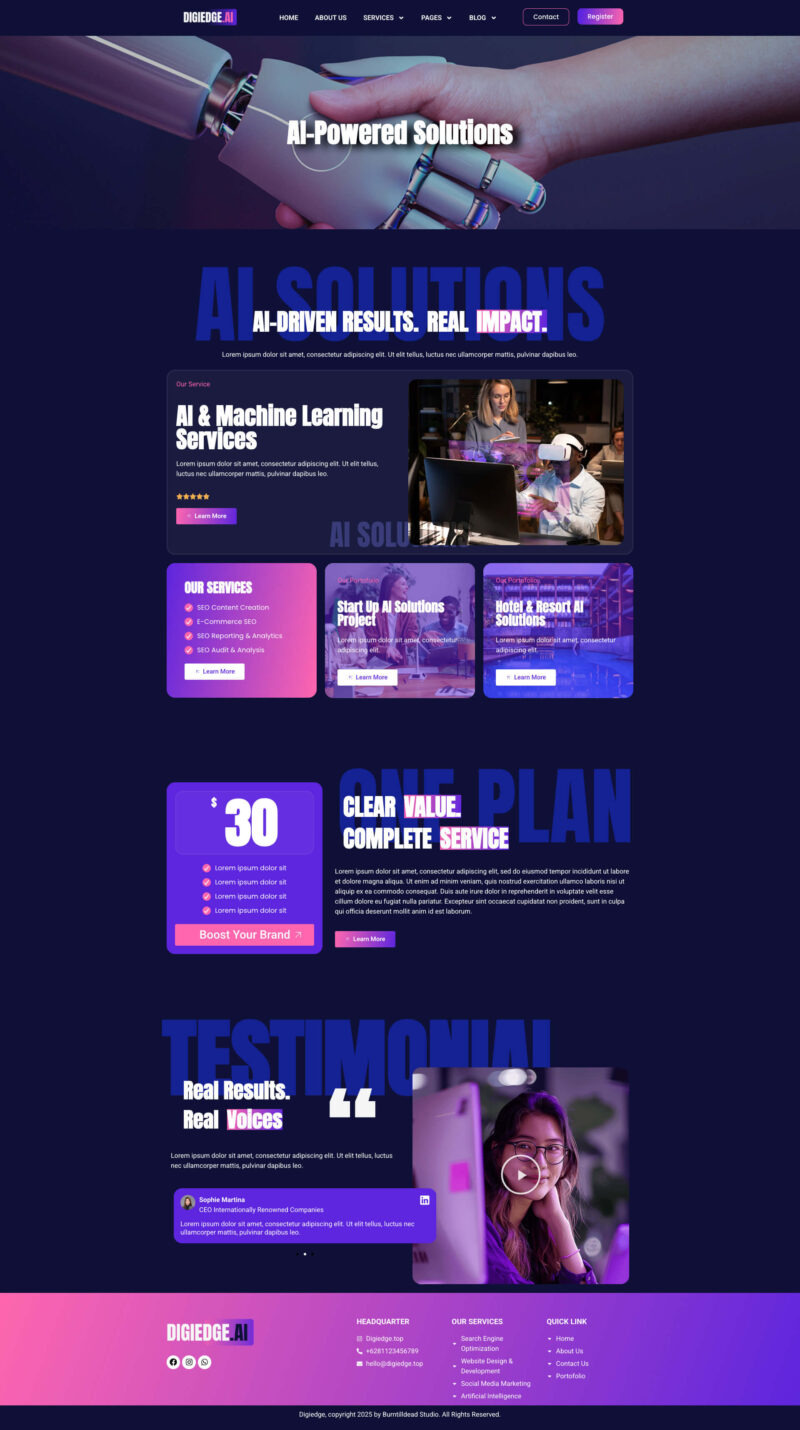 Digiedge - Kit modello Elementor per agenzia digitale - Caratteristiche Immagine 5